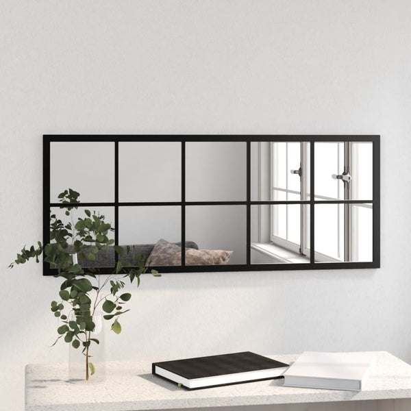 Puggioli Wandspiegel Schwarz 100x40cm (2 Stück Metall)