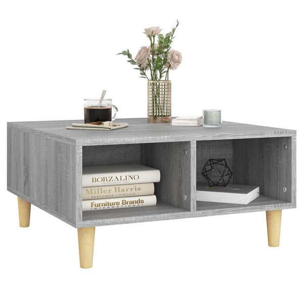 Grauer Couchtisch Afini 60x60x30cm (Spanplatte)