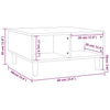 Grauer Couchtisch Afini 60x60x30cm (Spanplatte)
