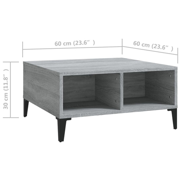Couchtisch Julia 60x60x30cm Grau (Holz)