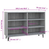 Costenistu Sideboard Grau 103,5x35x70cm (Holz)