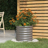 Grauer Garten-Blumenkasten Aza 40x40x36cm (pulverbeschichteter Stahl)