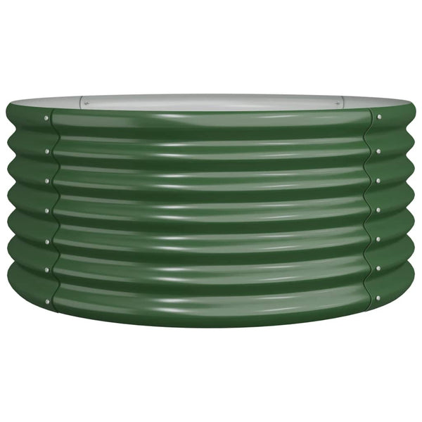 Grüner Gartenblumenkasten Aza 80x80x36cm (pulverbeschichteter Stahl)
