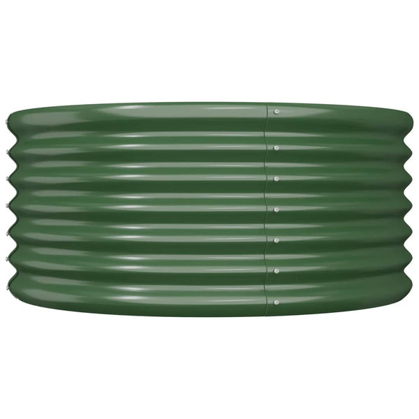 Grüner Gartenblumenkasten Aza 80x80x36cm (pulverbeschichteter Stahl)