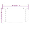 Grüner Gartenblumenkasten Aza 80x80x36cm (pulverbeschichteter Stahl)
