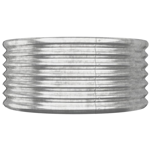 Silbernes Gartenhochbeet Aza 80x80x36cm (pulverbeschichteter Stahl)