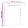 Anthrazitfarbener Blumenkasten Aza 80x80x68cm (pulverbeschichteter Stahl)