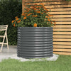 Anthrazitfarbener Blumenkasten Aza 80x80x68cm (pulverbeschichteter Stahl)