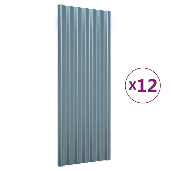 Harmaa kattopaneeli Lorina 100x36cm (12 kpl jauhemaalattu teräs)