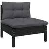 3-teiliges Gartensofa-Set Rosca Anthrazit (Kissen Kiefer)