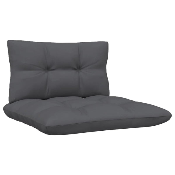 3-teiliges Gartensofa-Set Rosca Anthrazit (Kissen Kiefer)