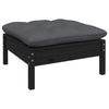 3-teiliges Gartensofa-Set Rosca Anthrazit (Kissen Kiefer)