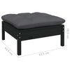 3-teiliges Gartensofa-Set Rosca Anthrazit (Kissen Kiefer)