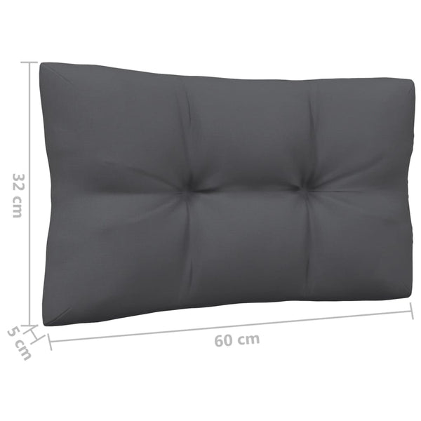 3-teiliges Gartensofa-Set Rosca Anthrazit (Kissen Kiefer)