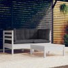 Arteia 3-teiliges Lounge-Set Antrazit (Kissen Kiefer)