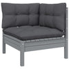 3-teiliges Loungeset Arteia anthrazit (Kissen Kiefer)