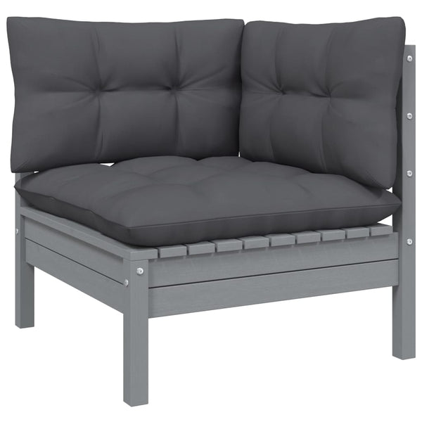 3-teiliges Loungeset Arteia anthrazit (Kissen Kiefer)