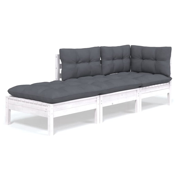 Garten-Sofa-Set Ghiulfeichean (3-teilig, mit Kissen, Kiefer)