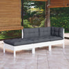 Garten-Sofa-Set Ghiulfeichean (3-teilig, mit Kissen, Kiefer)
