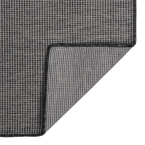 Grauer Outdoor-Teppich Flatweave Viland 140x200cm