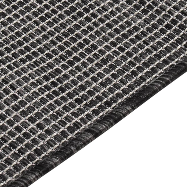 Grauer Outdoor-Teppich Flatweave Viland 140x200cm