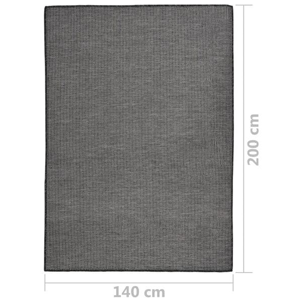 Grauer Outdoor-Teppich Flatweave Viland 140x200cm
