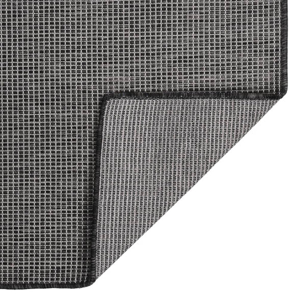 Grauer Outdoorteppich Flachgewebe Viland 160x230cm