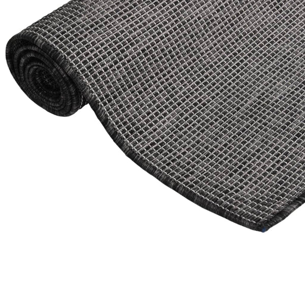 Grauer Outdoorteppich Flachgewebe Viland 160x230cm