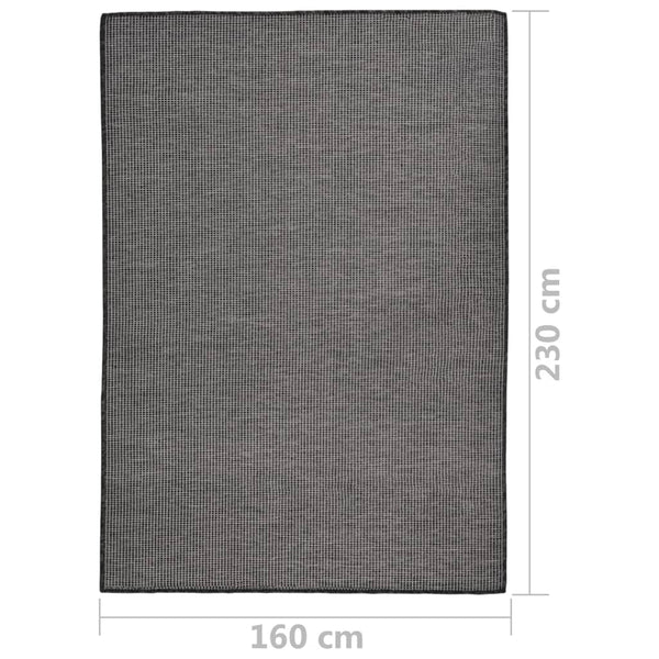 Grauer Outdoorteppich Flachgewebe Viland 160x230cm