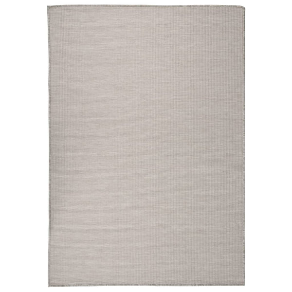 Graubrauner Outdoor-Teppich Flatweave Viland 140x200cm