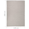 Graubrauner Outdoor-Teppich Flatweave Viland 140x200cm