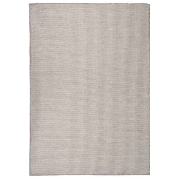 Graubrauner Outdoor-Teppich Flatweave Viland 160x230cm
