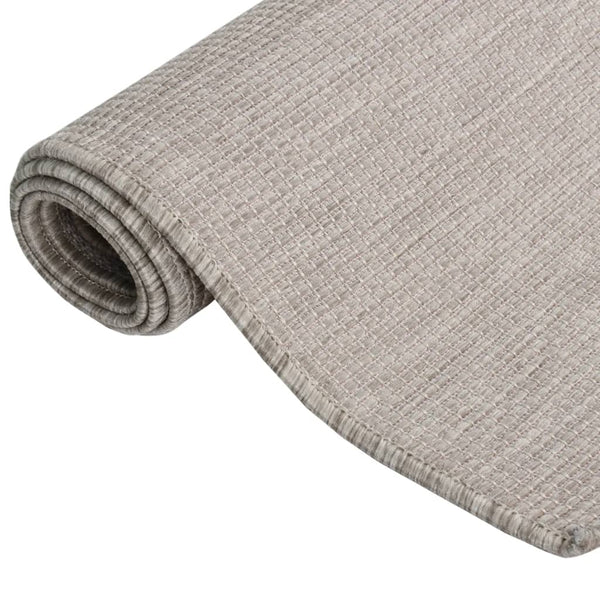 Graubrauner Outdoor-Teppich Flatweave Viland 160x230cm