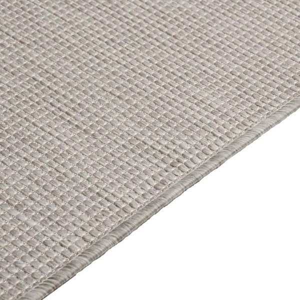 Graubrauner Outdoor-Teppich Flatweave Viland 160x230cm