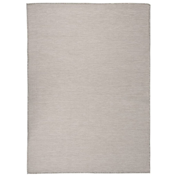 Graubrauner Outdoor-Teppich Flatweave Viland 200x280cm