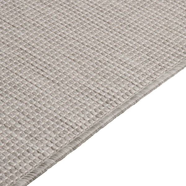 Graubrauner Outdoor-Teppich Flatweave Viland 200x280cm