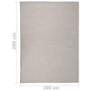 Graubrauner Outdoor-Teppich Flatweave Viland 200x280cm