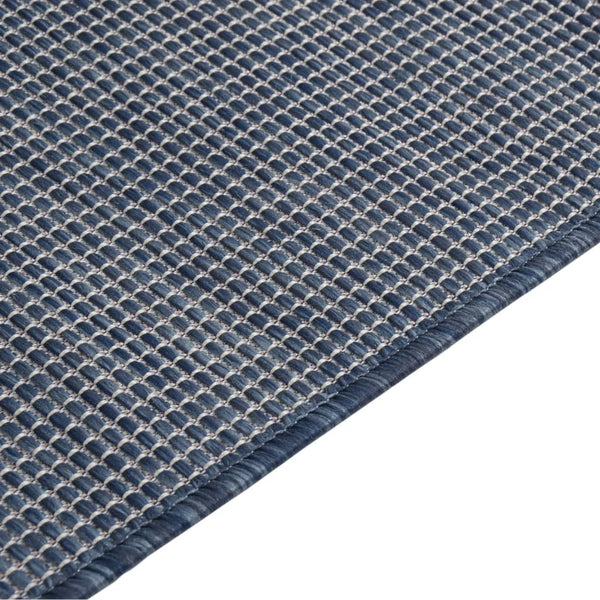 Blauer Outdoor-Teppich Flatweave Viland 80x250cm