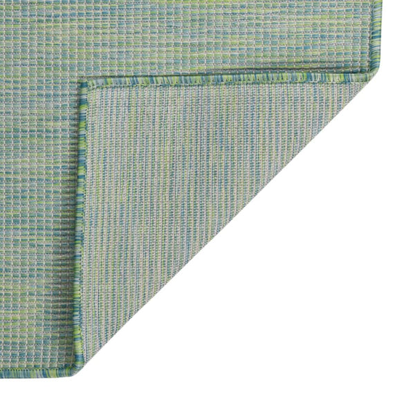 Türkiser Outdoorteppich Flatweave Viland 160x230cm
