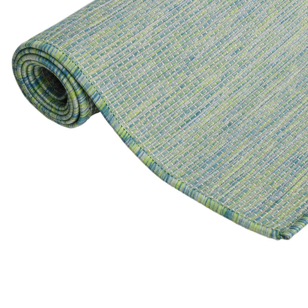 Türkiser Outdoorteppich Flatweave Viland 160x230cm