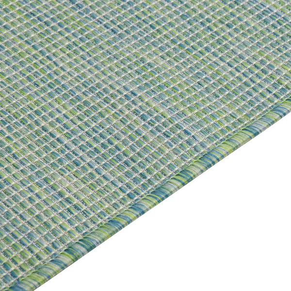 Türkiser Outdoorteppich Flatweave Viland 160x230cm