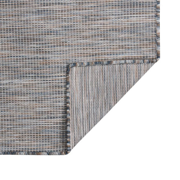 Brauner und blauer Outdoor-Teppich Flatweave Viland 160x230cm