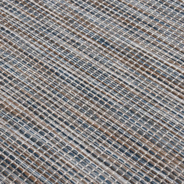 Brauner und blauer Outdoor-Teppich Flatweave Viland 160x230cm