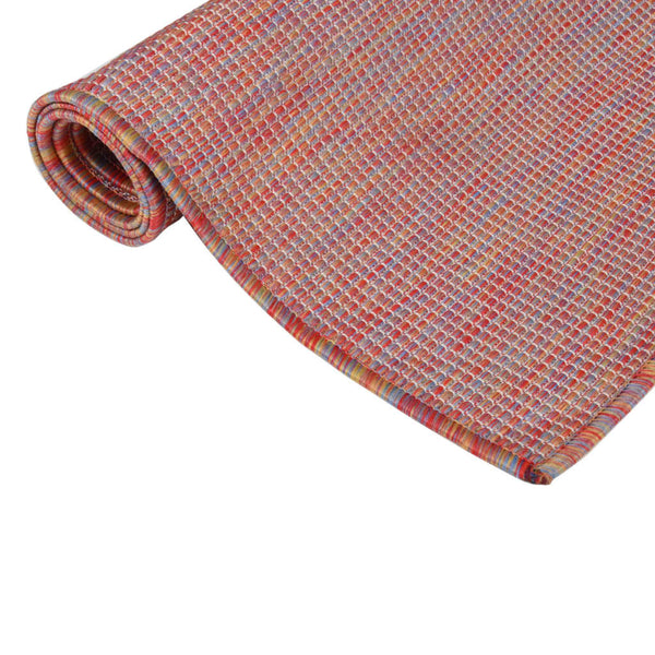 Roter Outdoor-Teppich Flatweave Viland 120x170cm
