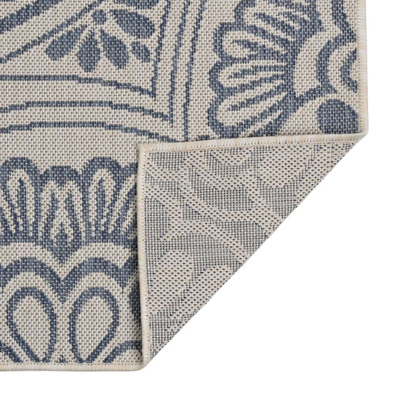 Blauer Outdoor-Teppich Flatweave Viland 140x200cm (Muster)