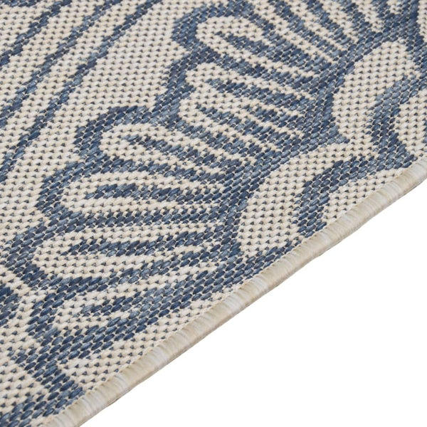 Blauer Outdoor-Teppich Flatweave Viland 160x230cm (gemustert)