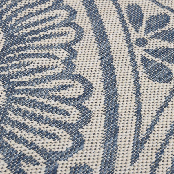 Blauer Outdoor-Teppich Flatweave Viland 160x230cm (gemustert)