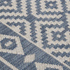 Siniset ulkomatto flatweave Viland 80x250cm (raidat)