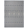 Blauer Outdoor-Teppich Flatweave Viland 200x280cm (gestreift)