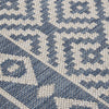 Blauer Outdoor-Teppich Flatweave Viland 200x280cm (gestreift)